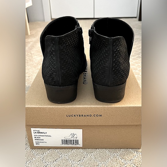 Lucky Brand Brintly Nubuck Booties | Color: Black | Size: 9 | Gently Used - Picture 4 of 6